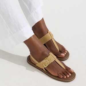 Rothy’s T Strap Sandals in Golden
